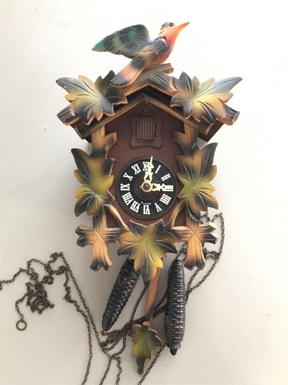 Foreign wooden cuckoo clock