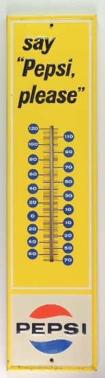 Vintage "Say Pepsi Please" Advertising Thermometer