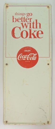 Vintage "Things Go Better with Coke" Coca-Cola Advertising Metal Sign