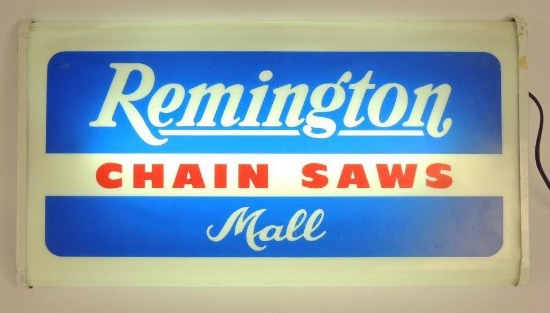 Vintage Remington Chain Saws Mall Advertising Light Up Sign