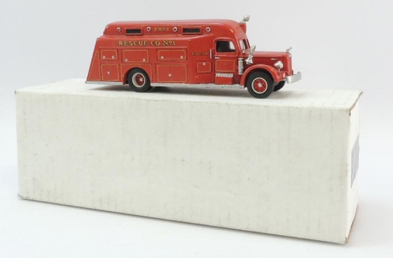 Dehanes Models 1992 American Firehouse Collection 1948 L Mack F.D.N.Y. Rescue No. 1 Fire Engine