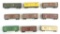 Group of 9 HO Scale Advertising Train Cars
