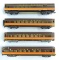 Group of 4 Vintage Varney Illinois Central HO Scale Passenger Cars