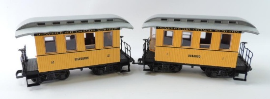 Group Of 2 LGB Trains Denver & Rio Grande Western G-Scale #1 And #2 Caboose Train Cars