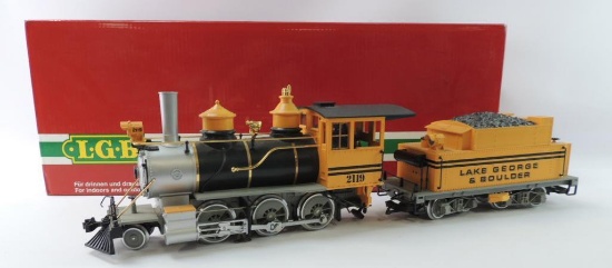 LGB Trains G-Scale #2119 Locomotive With Tender Car And Original Box