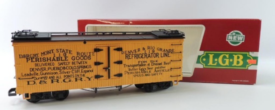 LGB Trains Denver & Rio Grande Western G-Scale Refrigerator Car With Original Box