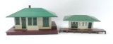 Group Of 2 One Lionel Trains Plastic Station And One BB Station House