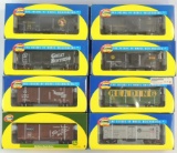 Group of 8 Athean HO Scale Train Cars with Original Boxes