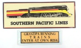 Group of 2 Signs Featuring Southern Pacific Lines