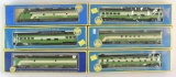 Group of 6 AHM Burlington Northern HO Scale Train Set with Original Boxes