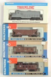 Group of f4 Walthers HO Scale Locomotive and Box Cars with Original Boxes