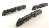 Group of 3 Vintage HO Scale Die-Cast Steam Locomotives with Tenders