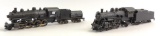 Group of 2 Vintage HO Scale Die-Cast Locomotives with Tenders