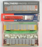 Group of 4 Walthers HO Scale Train Cars with Original Boxes
