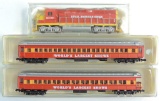 Group of 3 Model Power Miami Royal American Shows N Scale Train Set with Original Cases