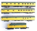 Atlas Chicago and North Western Train Set with Locomotive and Passenger Cars