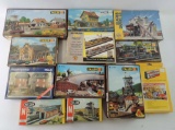Group Of 12 N-Scale Model Train Stations And More