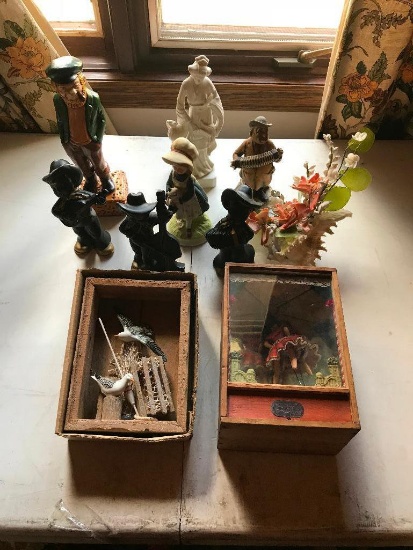 Group Of Misc Figurines And Decor