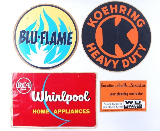 Group of 4 Vintage Advertising Stickers