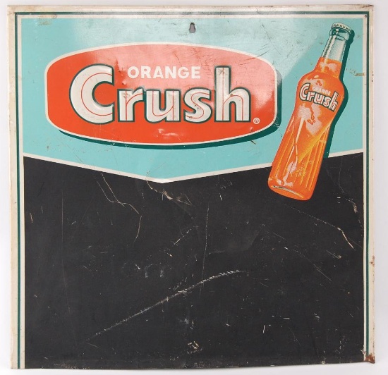 Vintage Orange Crush Advertising Metal Chalkboard Sign