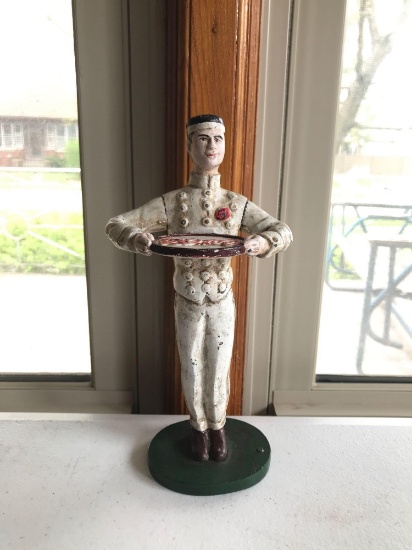 Cast-iron Coca-Cola waiter figurine