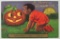 Halloween Postcard - Black Americana - 