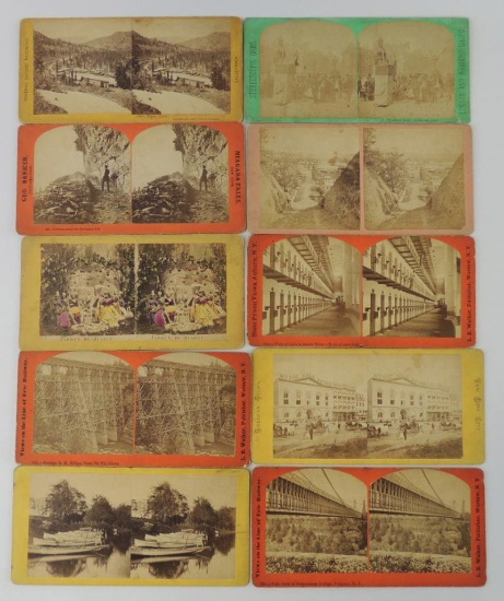Group of 10 better Photo Stereoview Cards