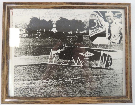 Signed Photograph C.W. Wittenbeck Airplan Stunt Flyer