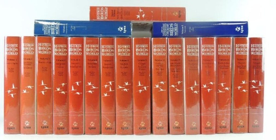 16 volumes Of the handbook of the birds of the world
