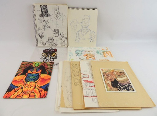 Sketchbooks and comic art