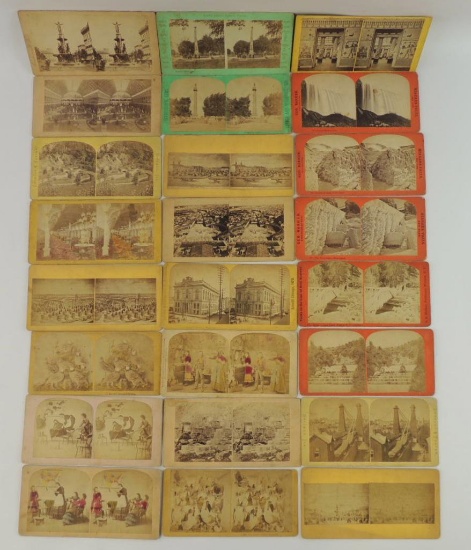 Group of 24 Photo Stereoview Cards