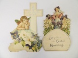 Two exceptional Victorian Easter diecut cards