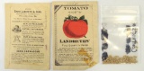 Circa 1893 tomato seed packet and seeds