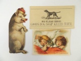 Victorian trade cards with animals