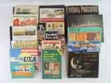 Group of books on postcards