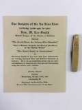 1927 Ku Klux Klan Invitation and Pocket Knife