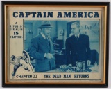 Vintage Captain America Series Framed Advertisment...