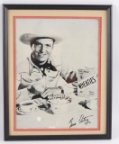 Signed Gene Autry Wheaties Advertising Photograph...