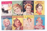 Group of...8 Antique Modern Screen and Movie Classic Magazines...