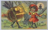 Halloween Postcard - Black Americana...