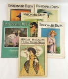 Group of 1920s fashionable dress magazines