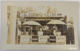 Real Photo Postcard-Roadside Coca Cola Advertising