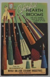 Curt Teich Advertising Postcard-Colorful Hearth Brooms