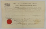 1875 Ulysses S Grant signed land document