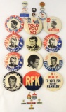 Group of John F Kennedy and Robert F Kennedy pin backs