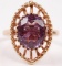 10k Yellow Gold Purple Sapphire Ring