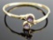 14k Yellow Gold and Amethyst By-Pass Bracelet