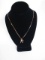 14k Yellow Gold S-Link Chain Necklace + Ankh and Horn Charms