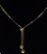 14k Yellow Gold Heart Dangle S-Link Chain Necklace