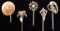 Lot of 5 : Victorian Seed Pearl Stick Pins